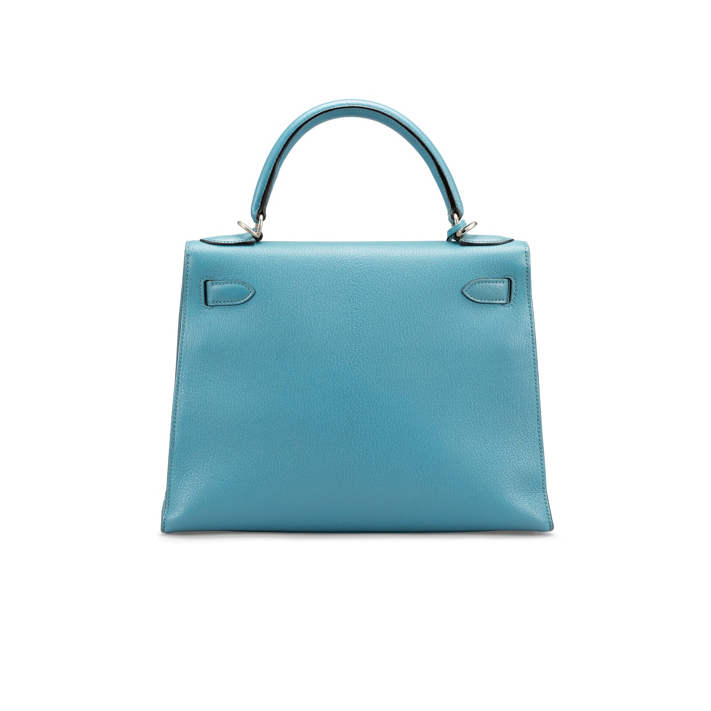 A BLUE JEANS CHEVRE LEATHER RETOURNE KELLY 28 WITH PALLADIUM HARDWARE