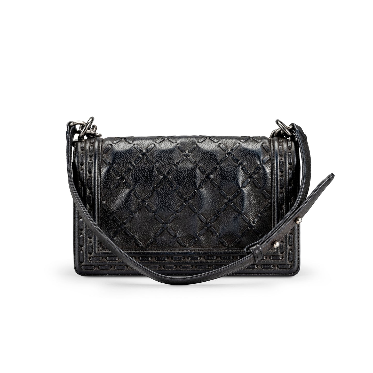 CHANEL CAVIAR STITCHED MEDIUM BOY FLAP BAG