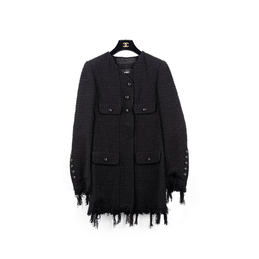 CHANEL 2022 RUNWAY TWEED FRINGE JACKET