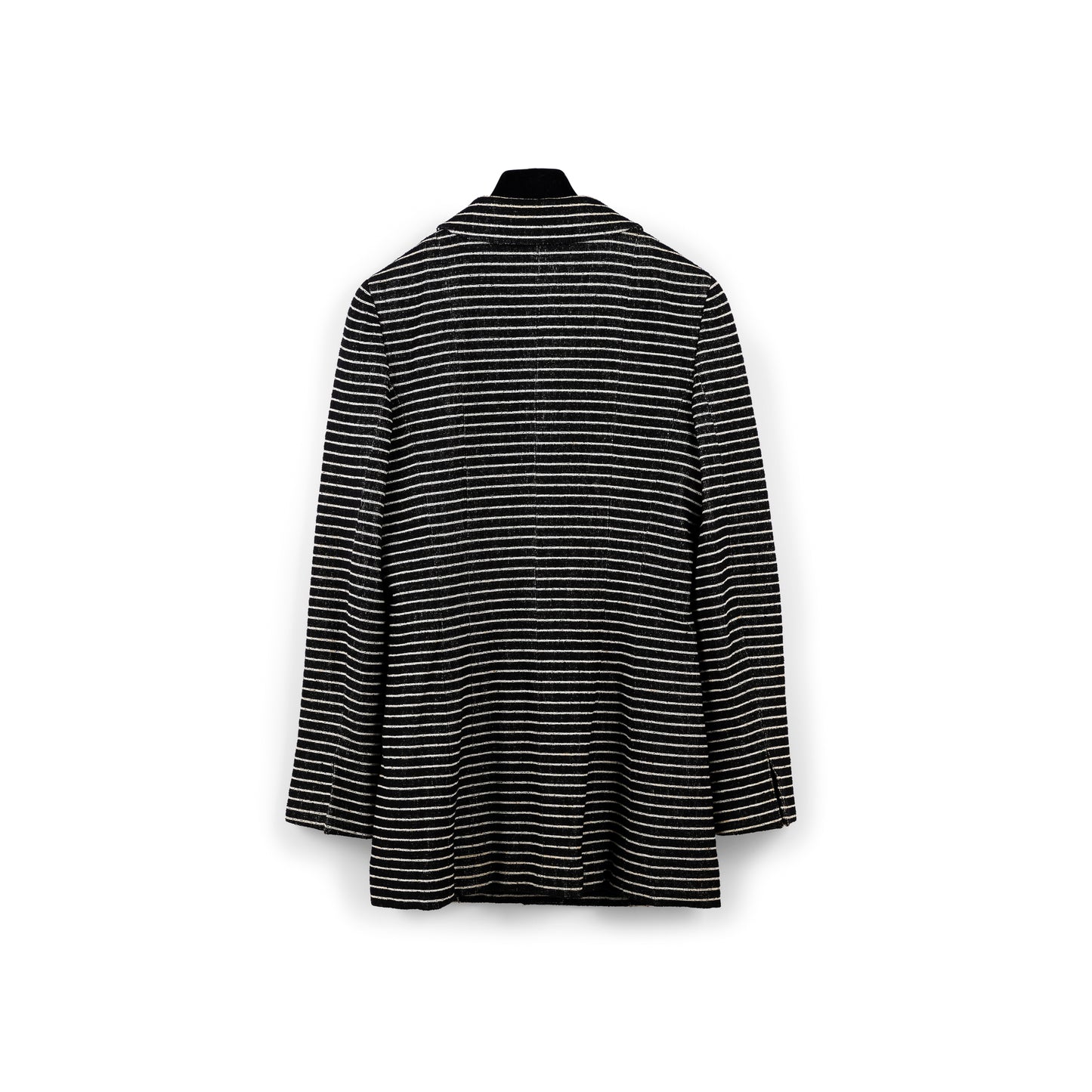 CHANEL CRUISE COLLECTION STRIPED CAMELLIA SILK LINED JACKET