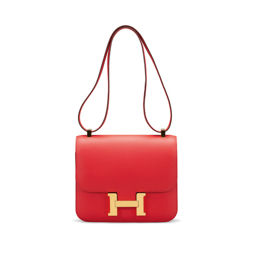 A BOUGAINVILLIER EPSOM LEATHER CONSTANCE 24 WITH GOLD HARDWARE