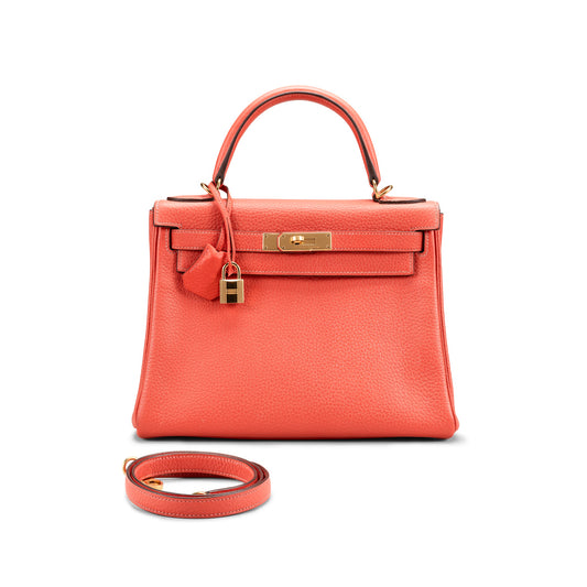 A TOGO LEATHER RETOURNE KELLY 28 WITH GOLD HARDWARE